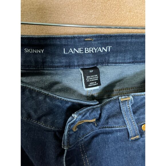 Lane Bryant Womens Skinny Jeans Dark Wash Denim Size 16P - Picture 3 of 7